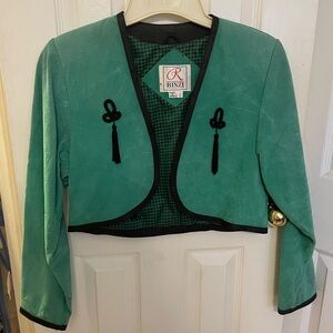 Vintage 80s Rinzi leather crop jacket